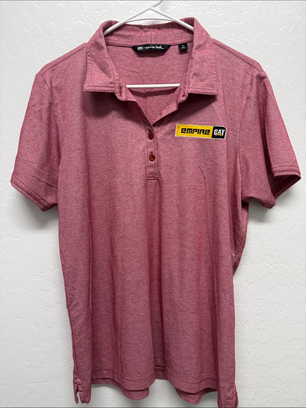 Travis Mathew Heather Rose Polo with Empire CAT Logo Patch